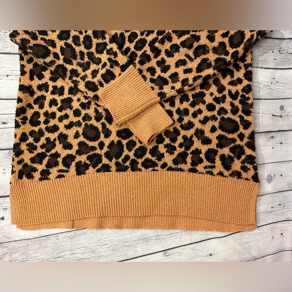 RAFAELLA Leopard Print Tunic Length Sweater Size M - Picture 7 of 14